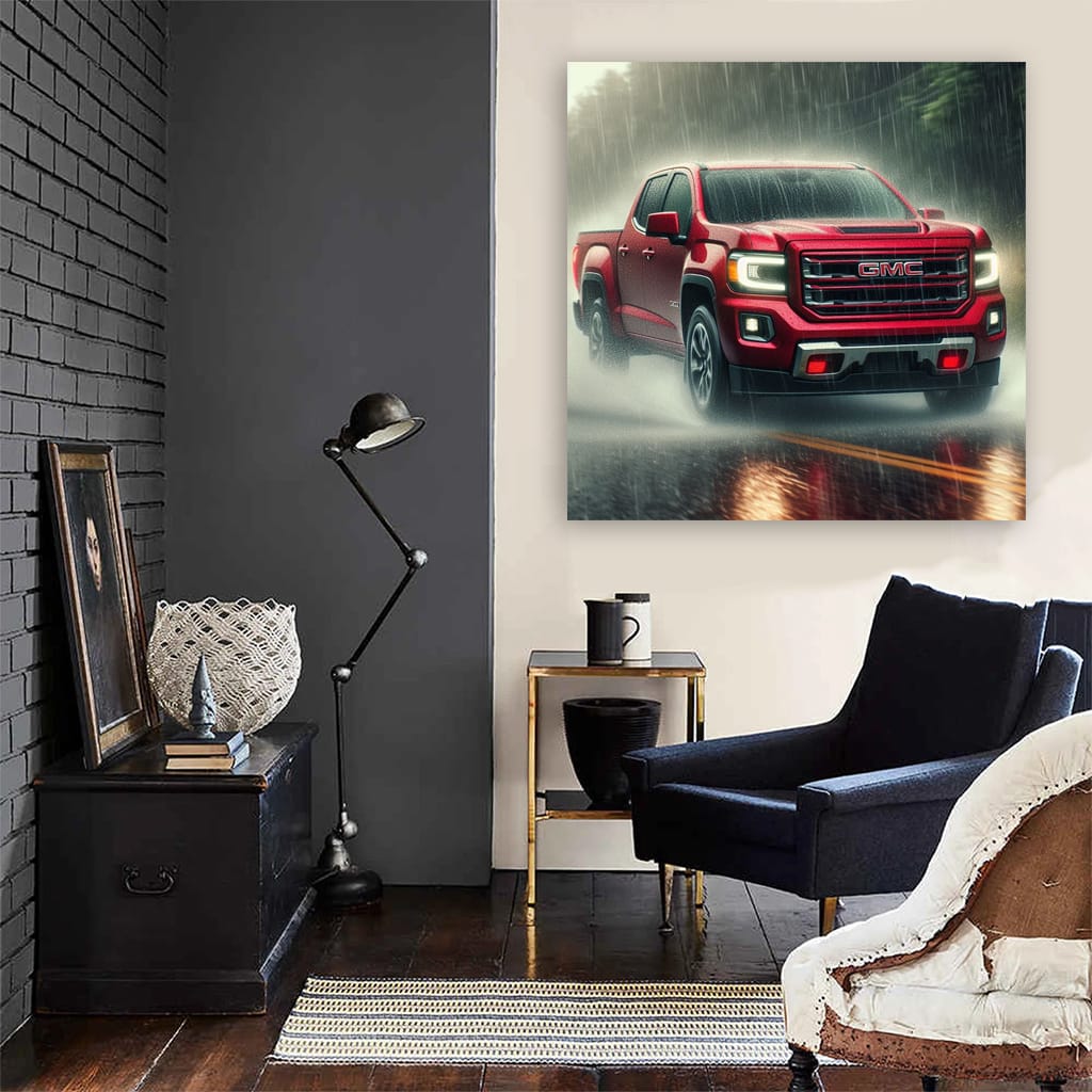 Gmc Canyon Rainy Weath Wall Art