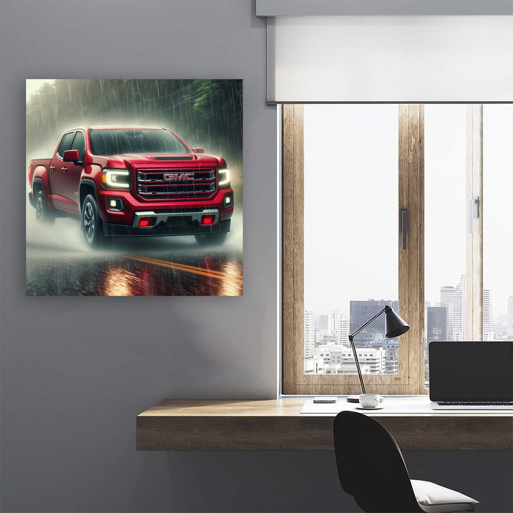 Gmc Canyon Rainy Weath Wall Art