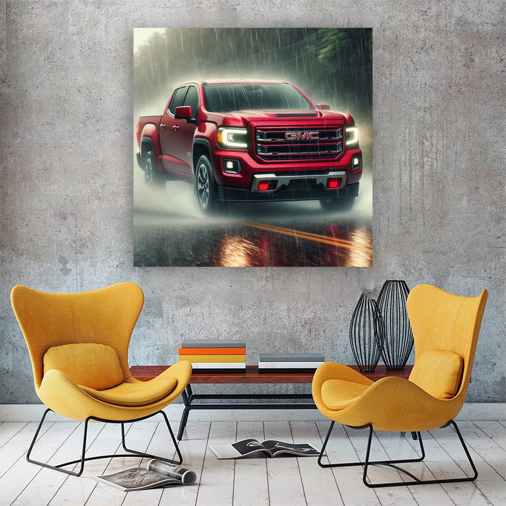 Gmc Canyon Rainy Weath Wall Art