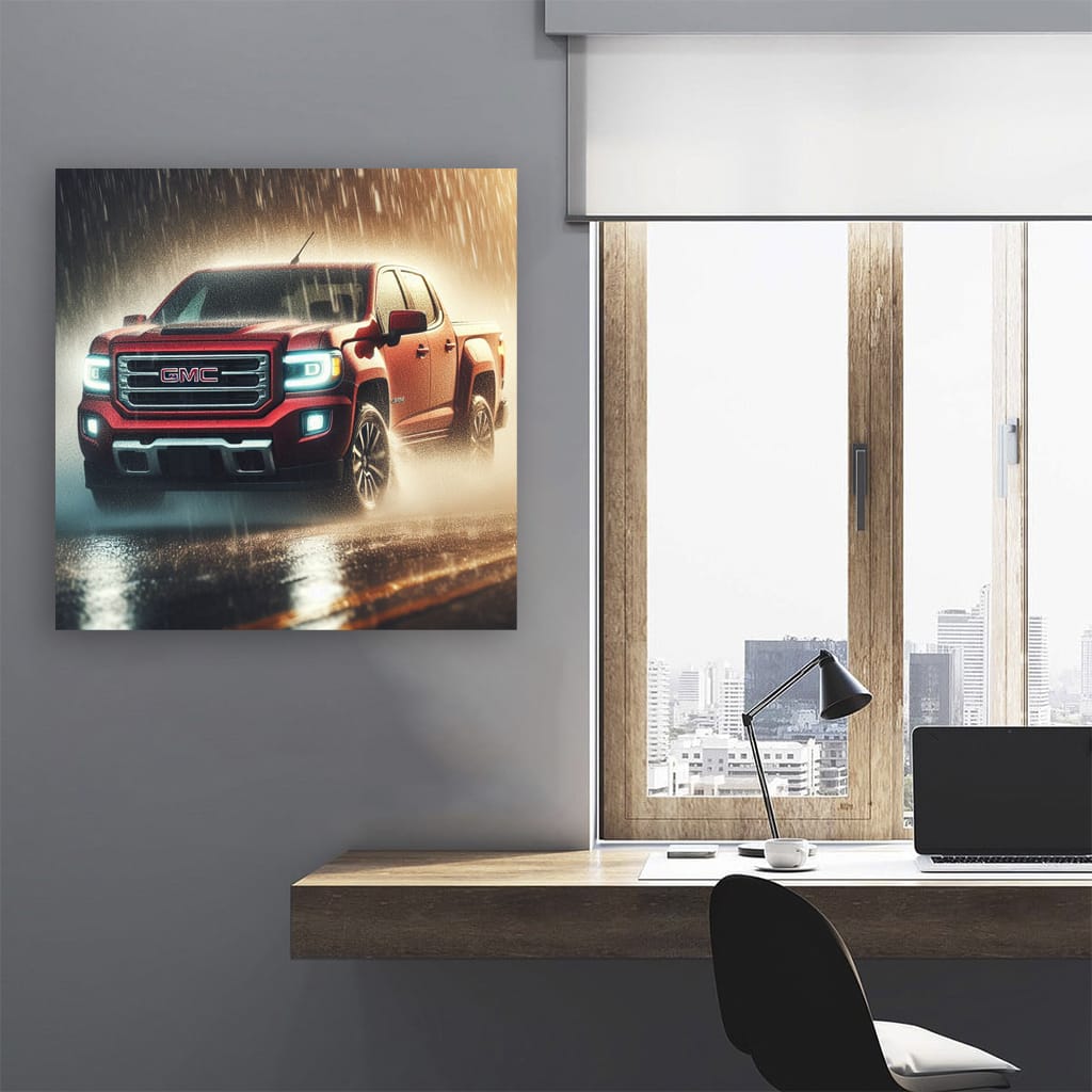 Gmc Canyon Rainy Weather Wall Art