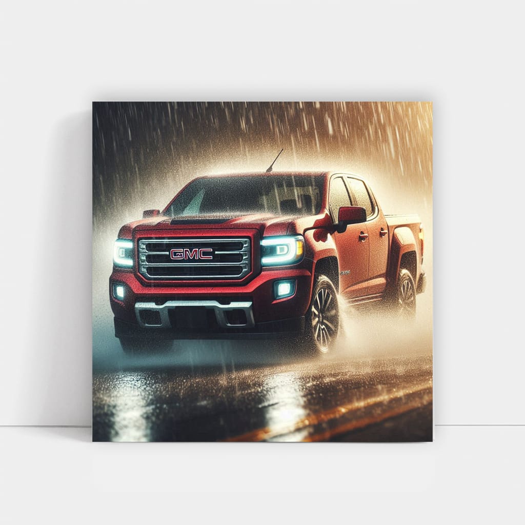 Gmc Canyon Rainy Weather Wall Art