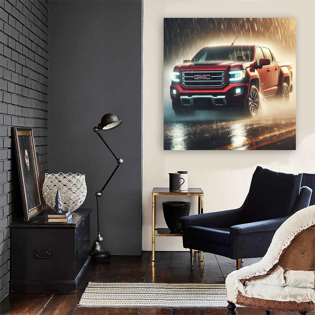 Gmc Canyon Rainy Weather Wall Art