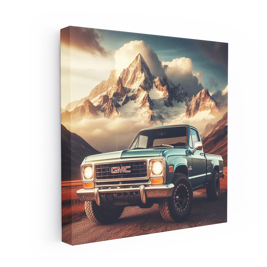 Gmc Old Retro Mounta Wall Art