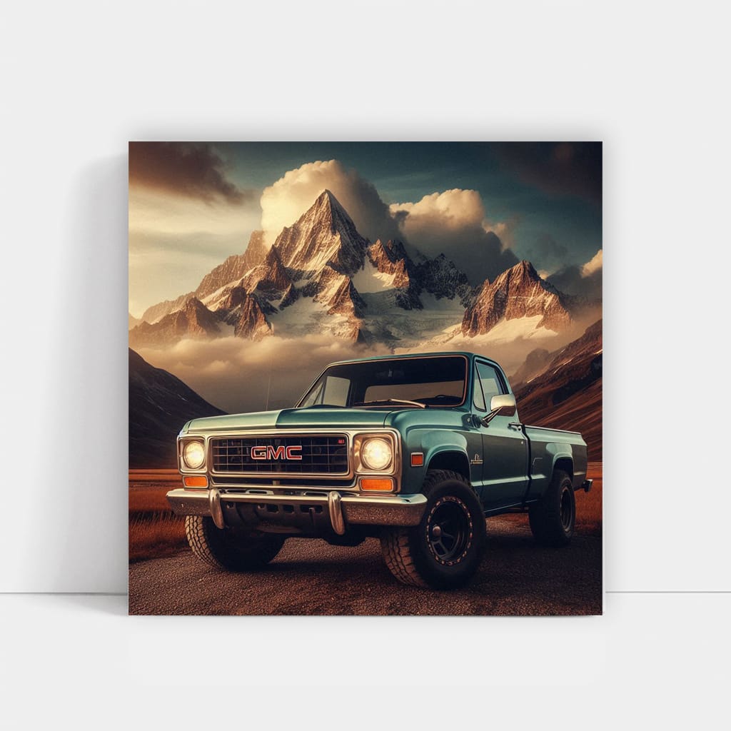 Gmc Old Retro Mounta Wall Art