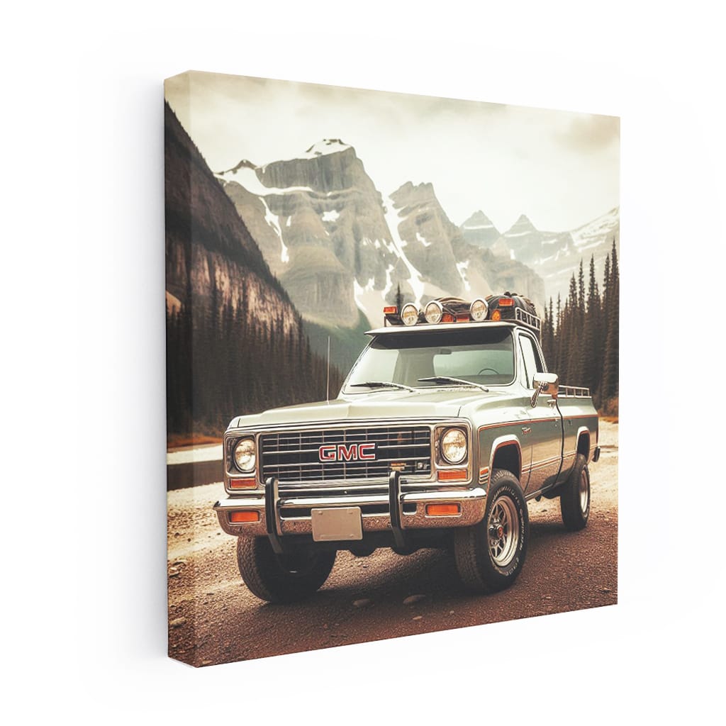 Gmc Old Retro Mountain Wall Art