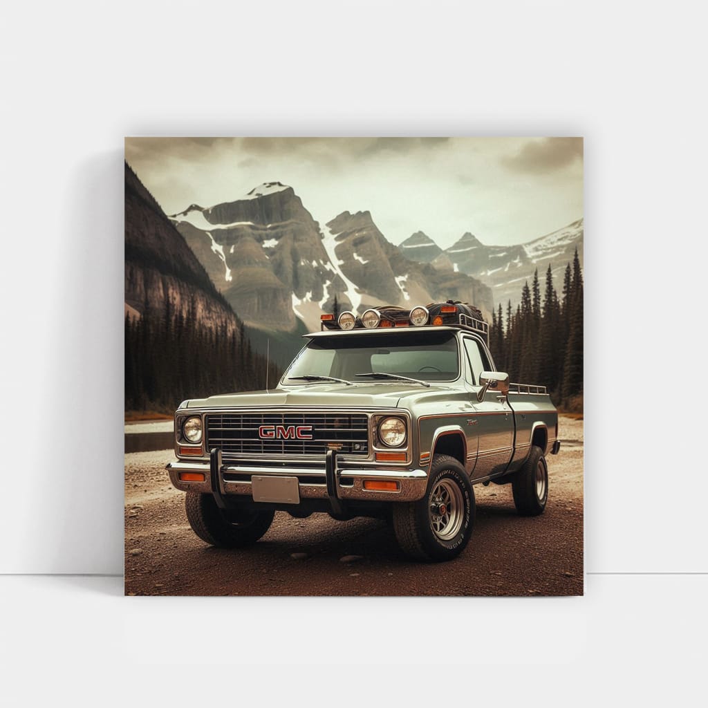 Gmc Old Retro Mountain Wall Art