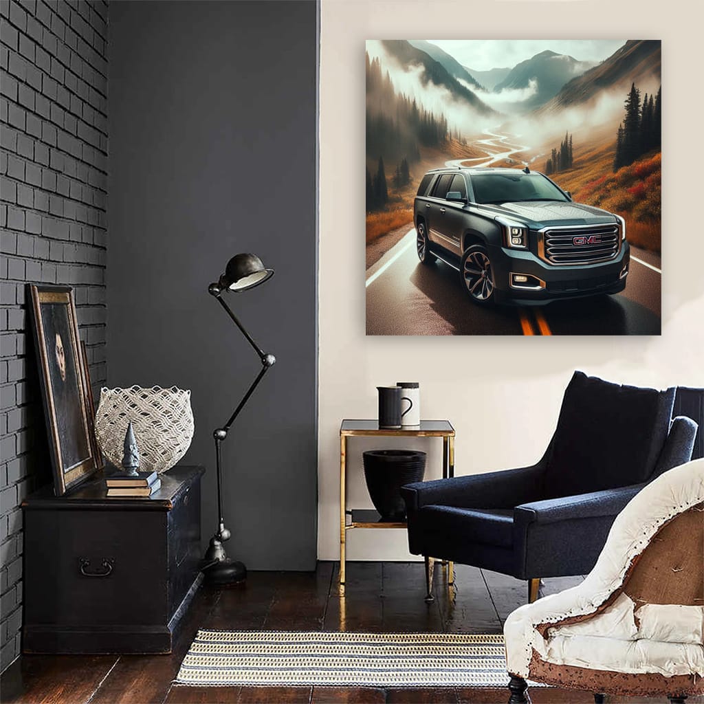 GMC Yukon in Overcast Skies - Robust and Reliable Drive