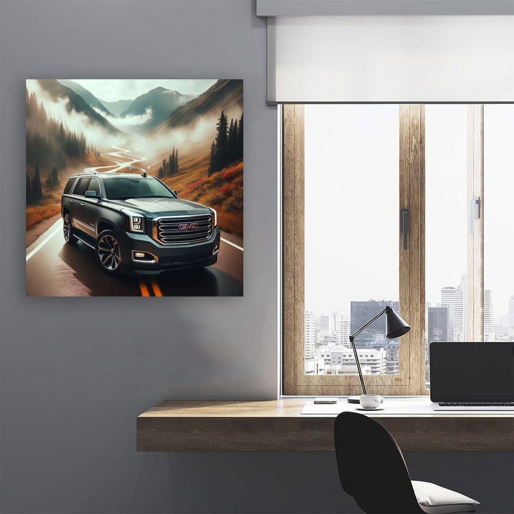GMC Yukon in Overcast Skies - Robust and Reliable Drive