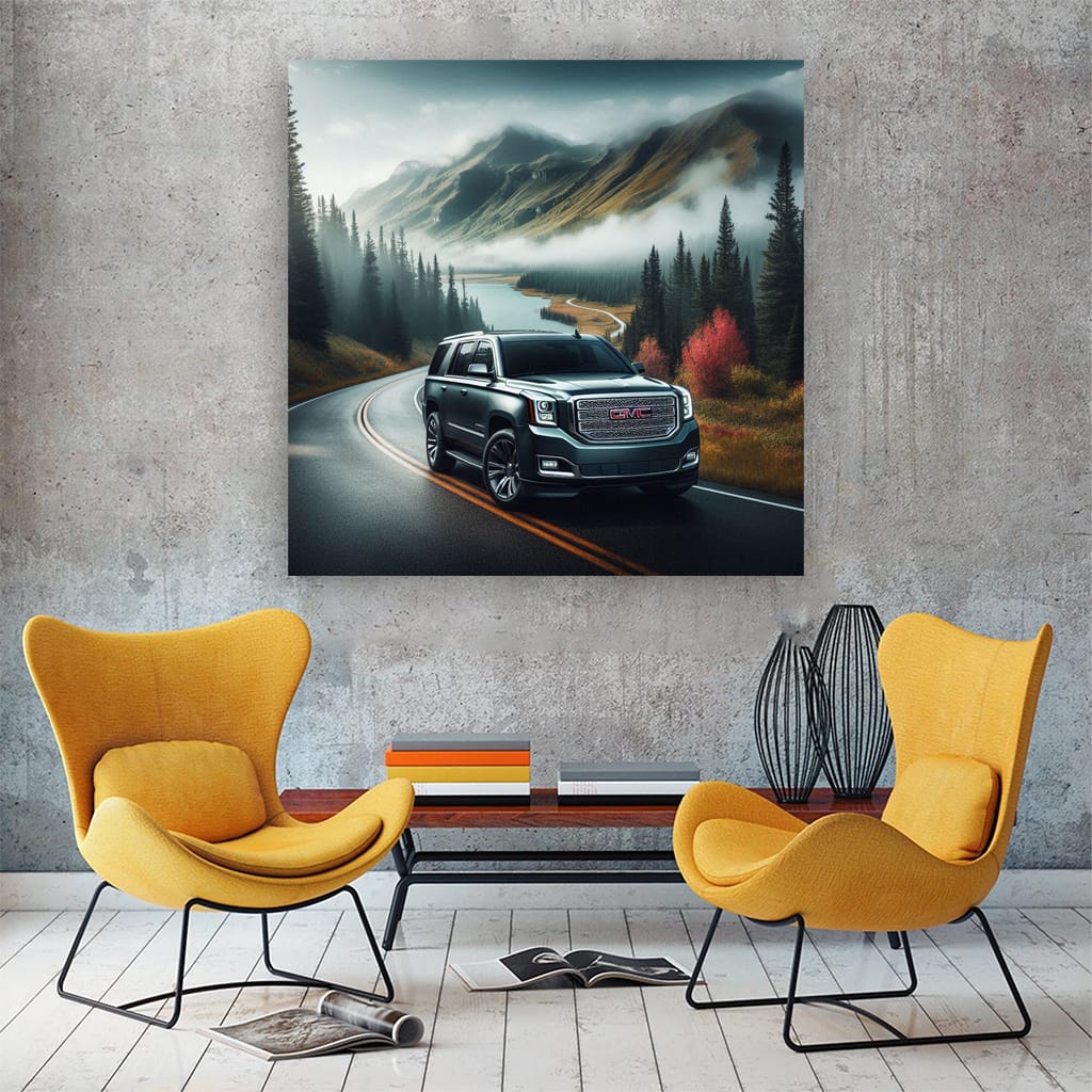 Gmc Yukon Cloudy Weather Wall Art