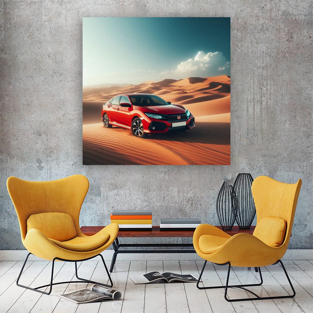 Honda Civic Desert Wall Art