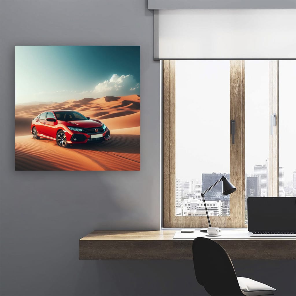 Honda Civic Desert Wall Art