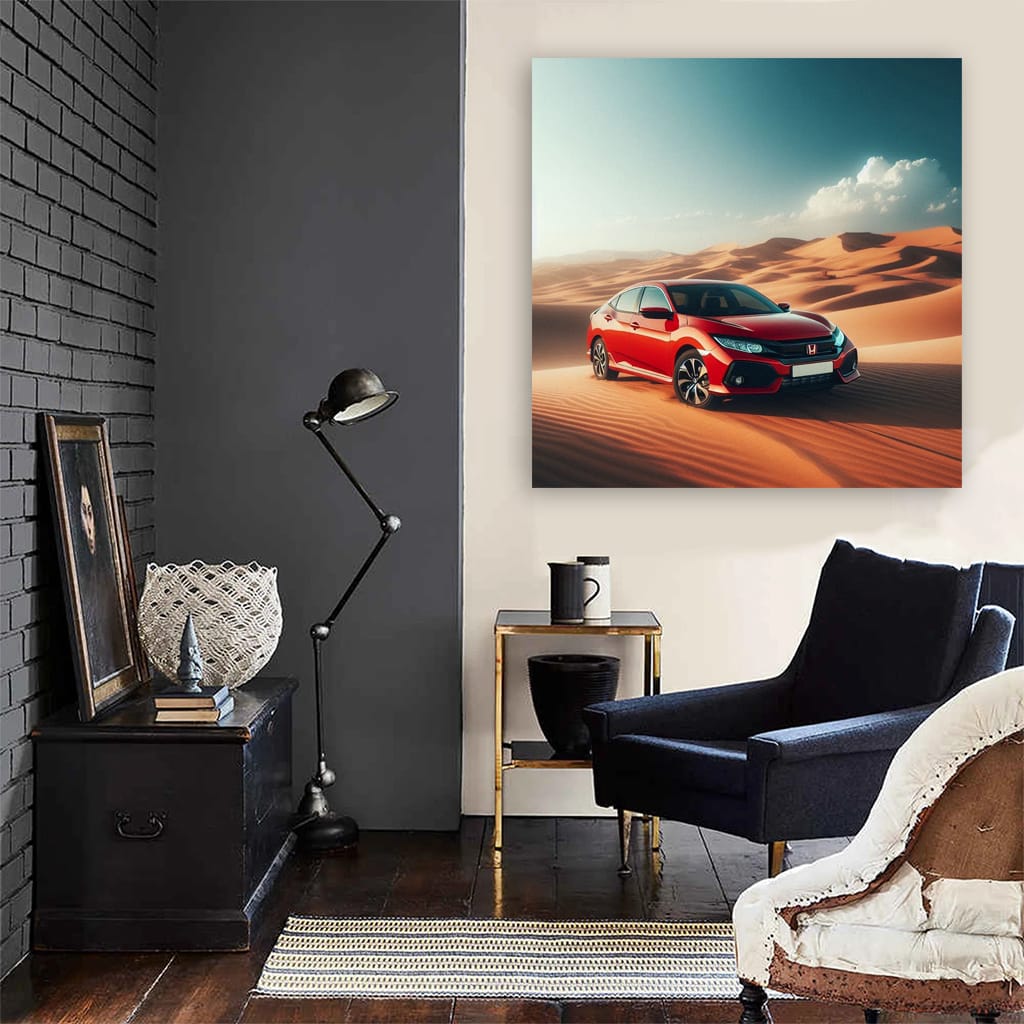 Honda Civic Desert Wall Art