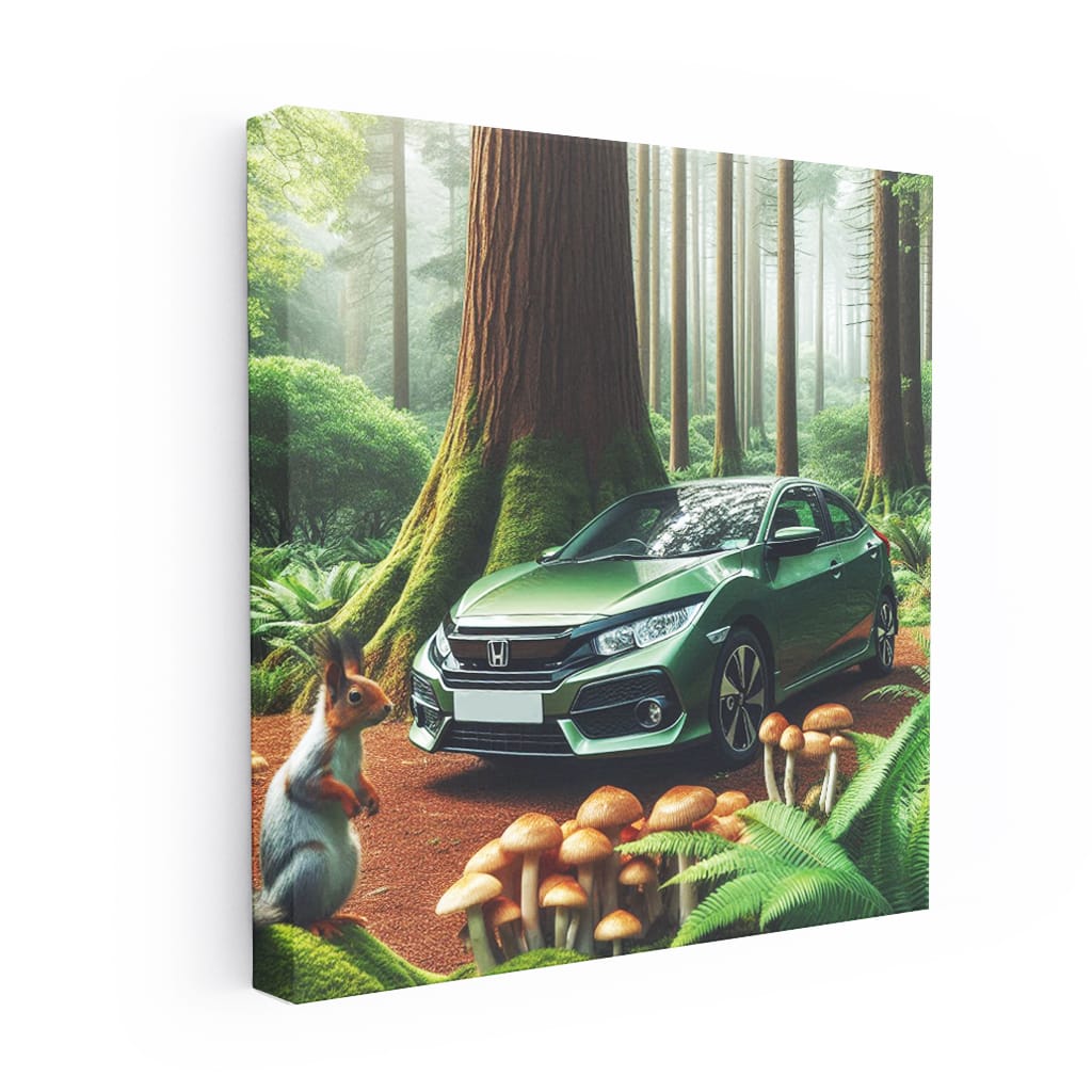 Honda Civic Forest Wall Art