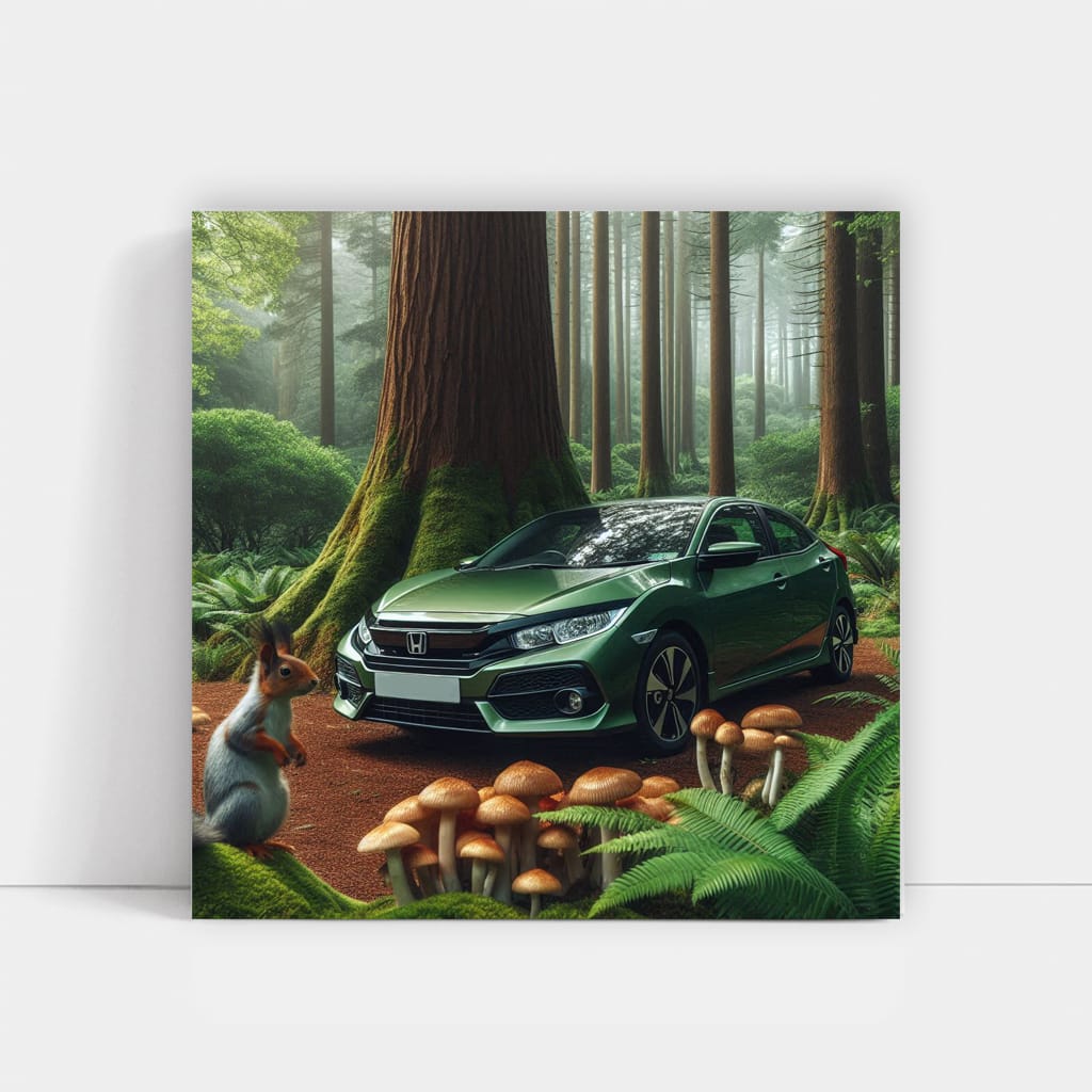 Honda Civic Forest Wall Art