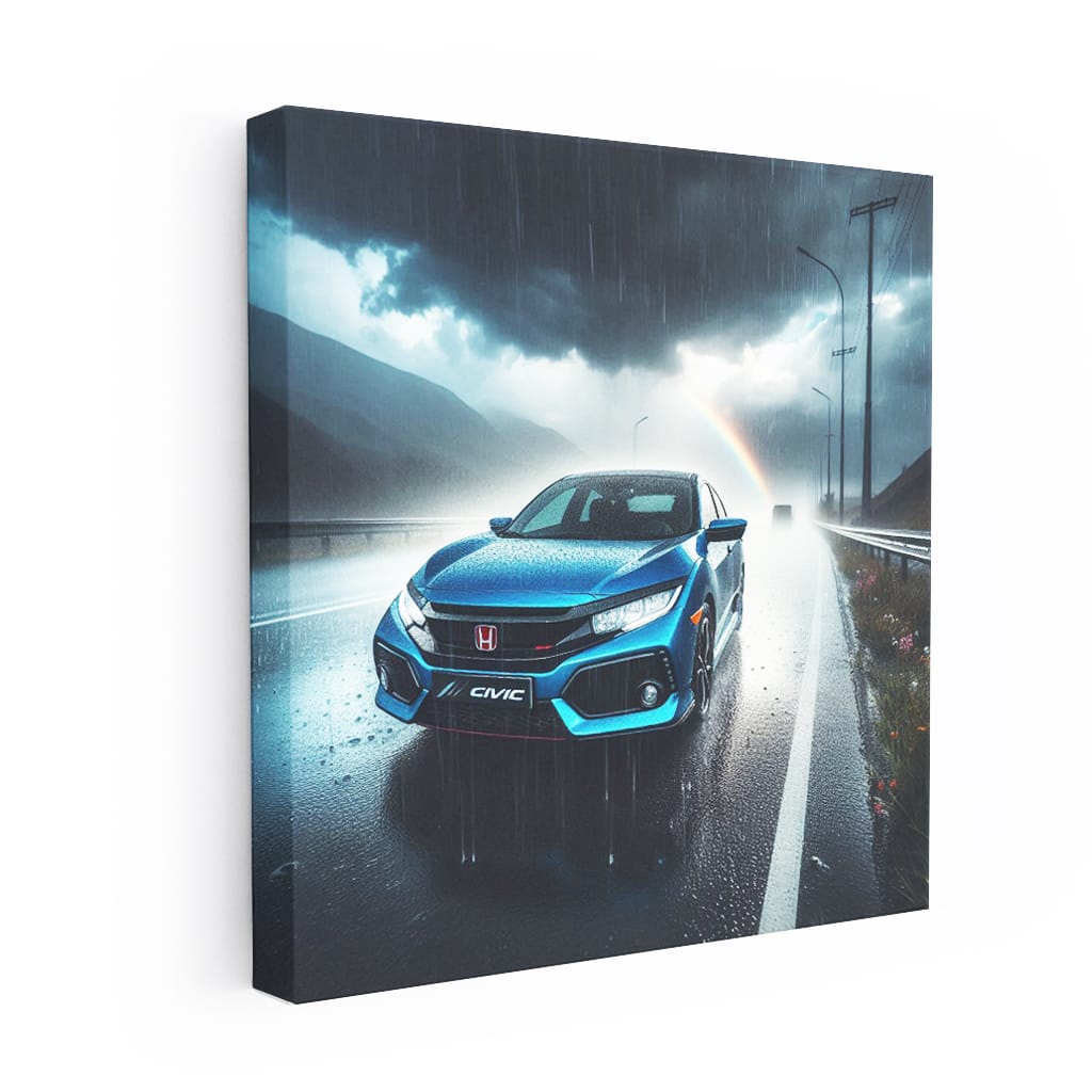 Honda Civic Rainy Weath Wall Art