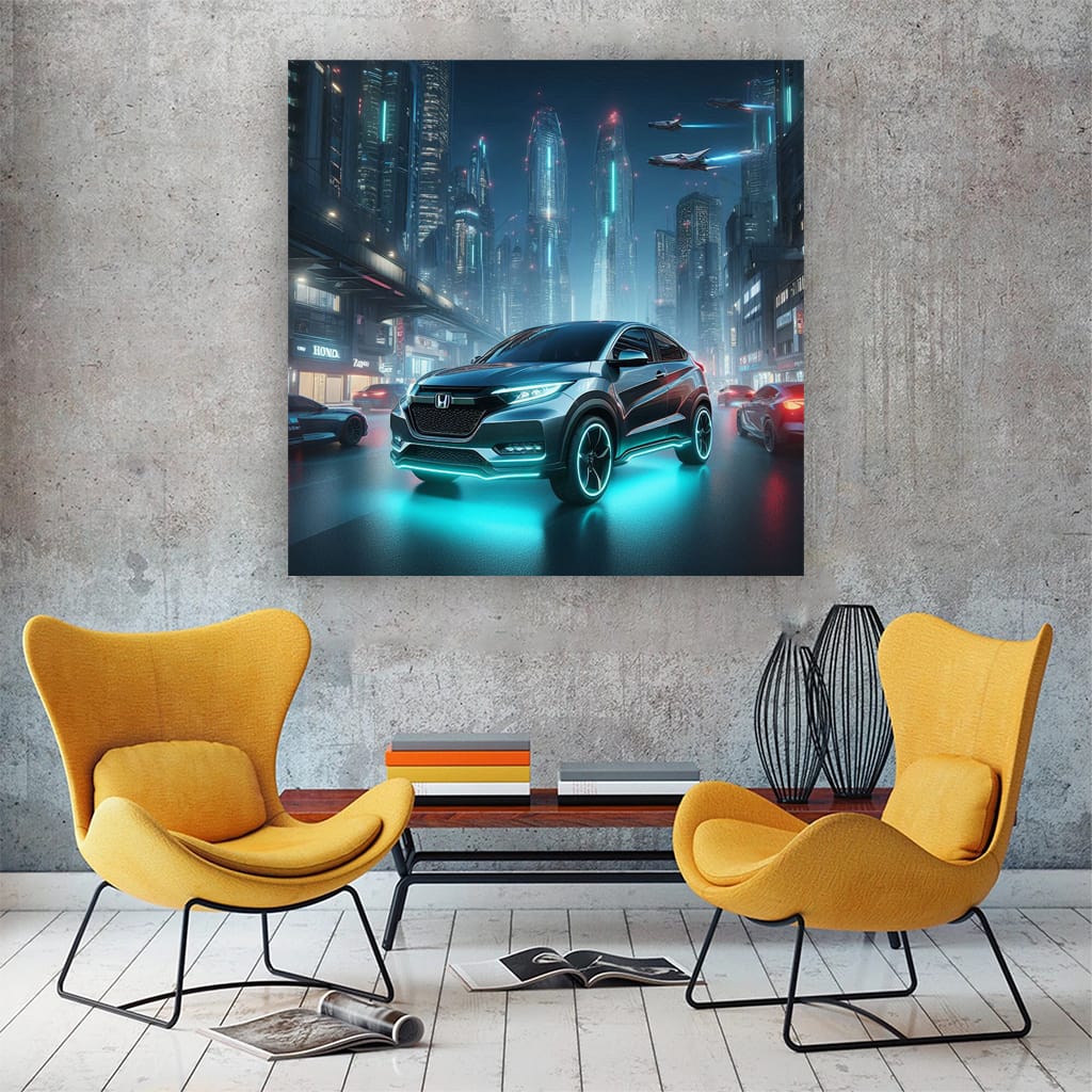 Honda Hrv Neon Wall Art