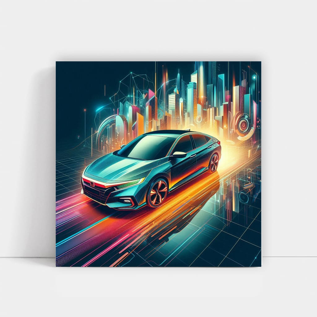 Abstract Honda Insight - Sleek, Efficient Hybrid Design