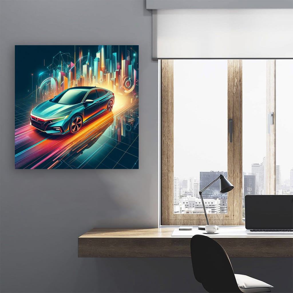 Abstract Honda Insight - Sleek, Efficient Hybrid Design