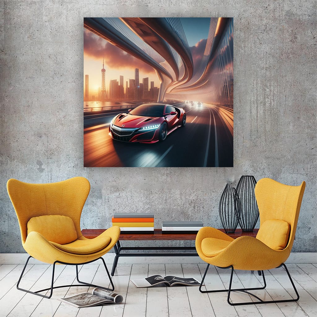 Honda NSX on Bridge - Fusion of Power and Elegance