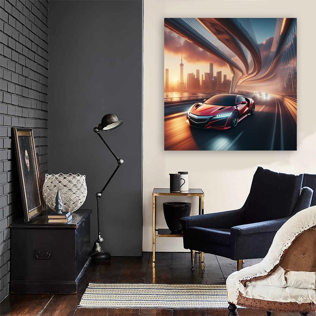 Honda NSX on Bridge - Fusion of Power and Elegance