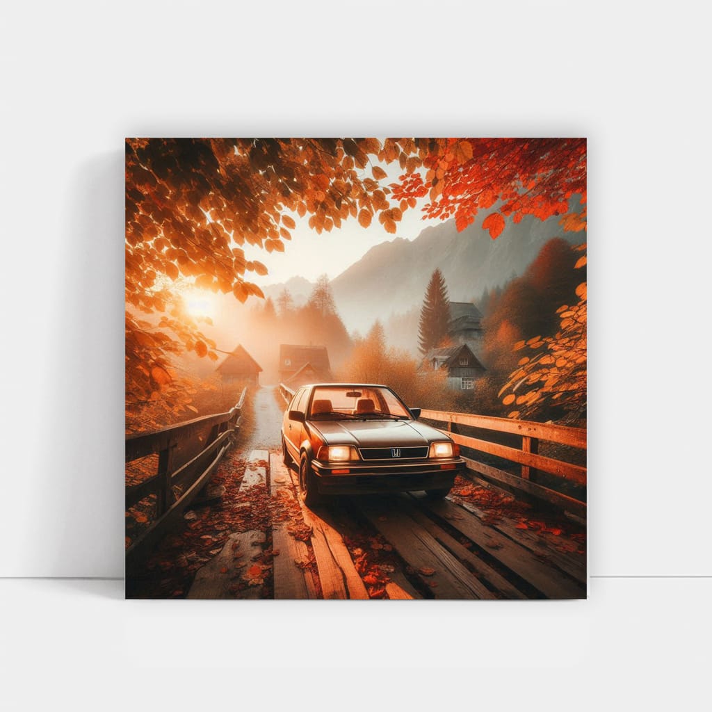 Honda Old Retro Bridge Wall Art