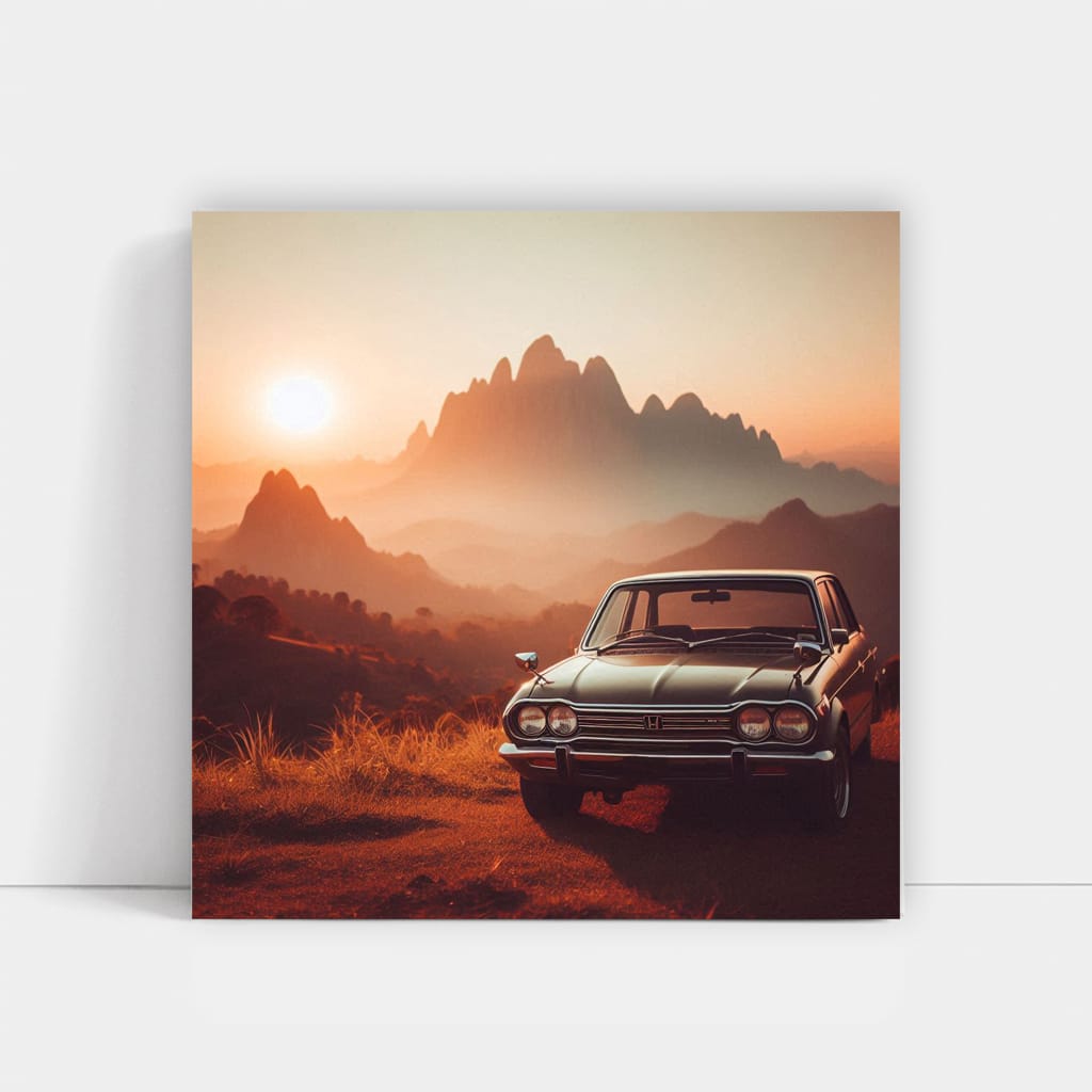 Honda Old Retro Mounta Wall Art