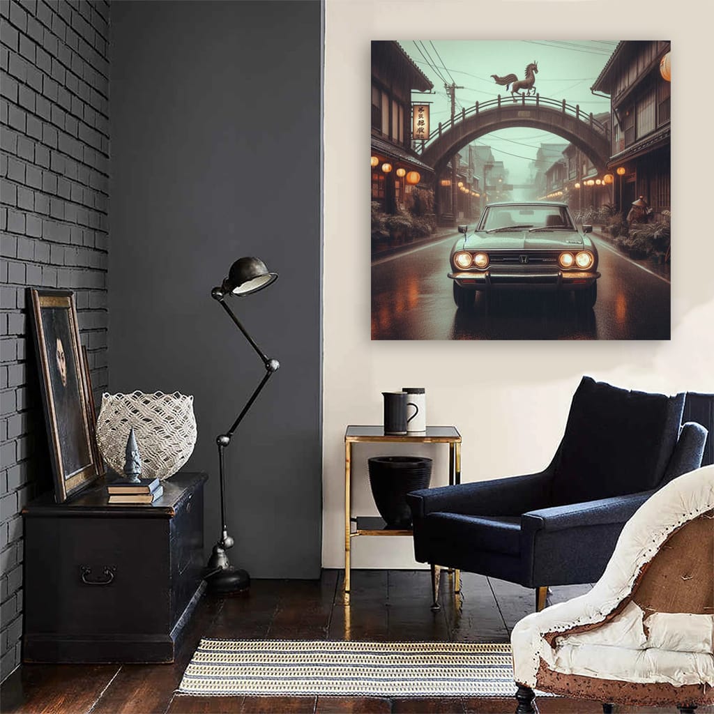 Honda Vintage Retro in Rainy Weather - Classic Ride