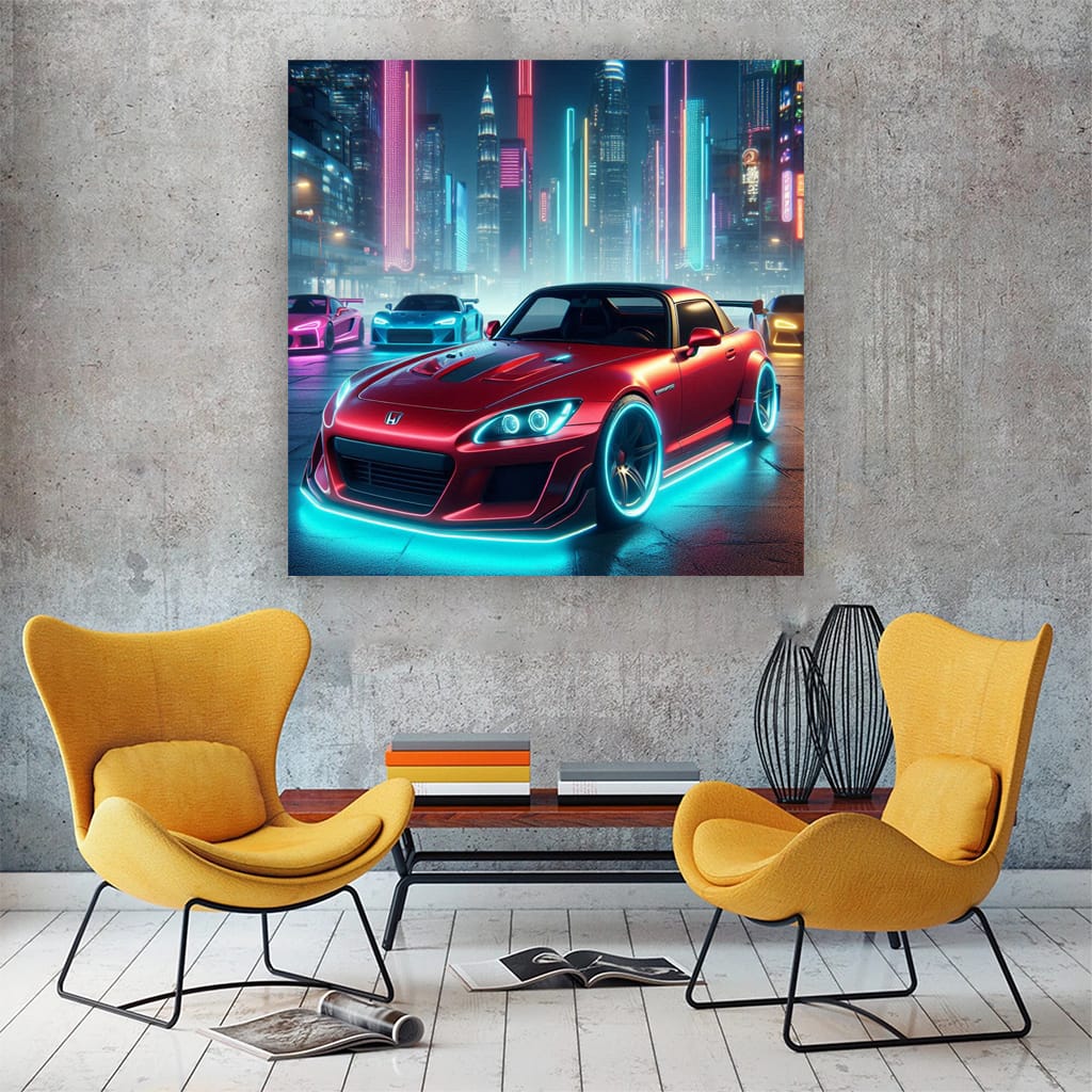 Honda S2000 Neon Wall Art