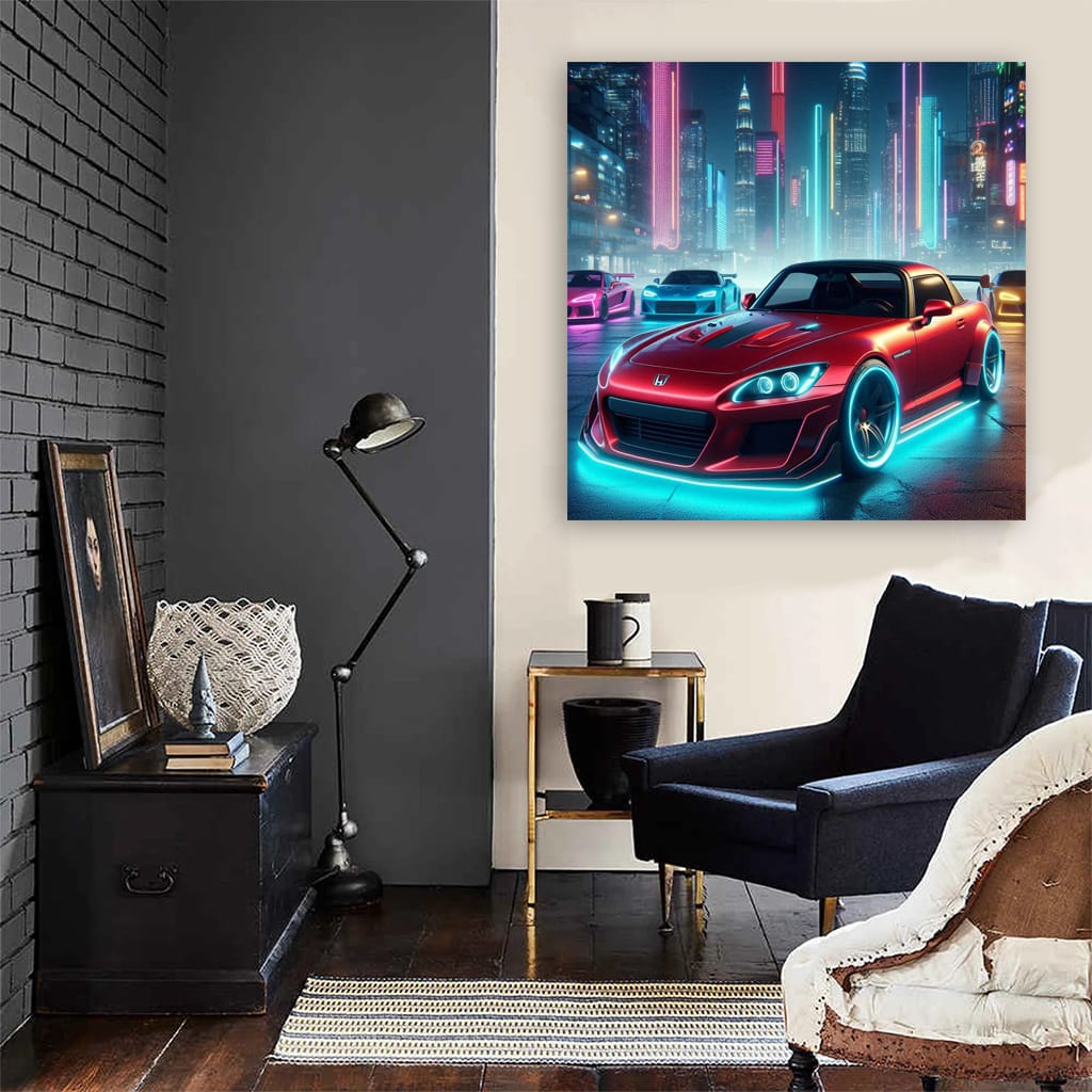 Honda S2000 Neon Wall Art