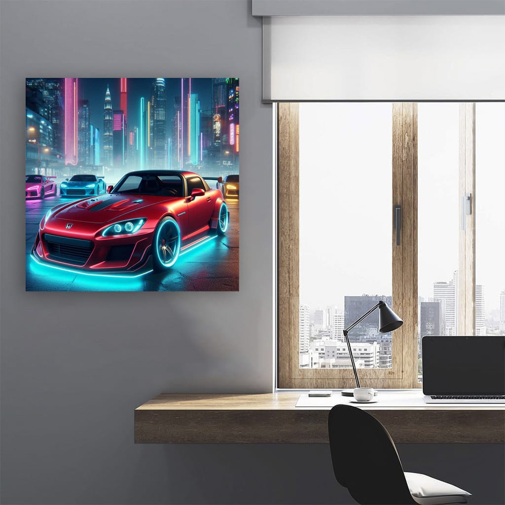 Honda S2000 Neon Wall Art