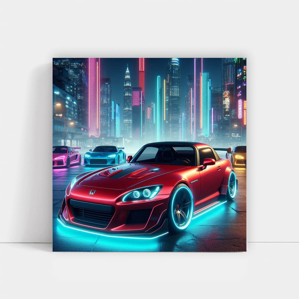 Honda S2000 Neon Wall Art