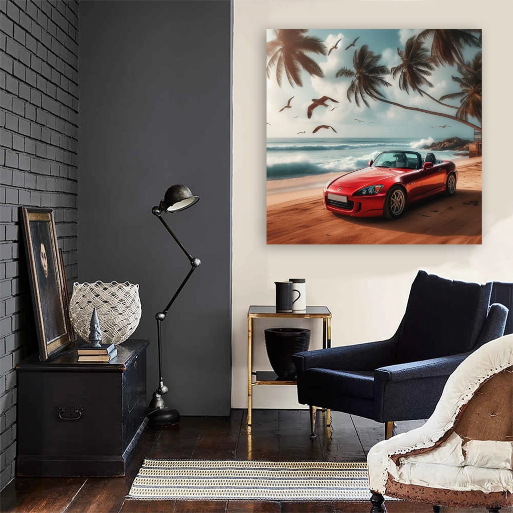 Honda S2000 on Beach - Sporty Elegance in Motion