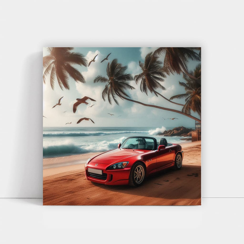 Honda S2000 on Beach - Sporty Elegance in Motion