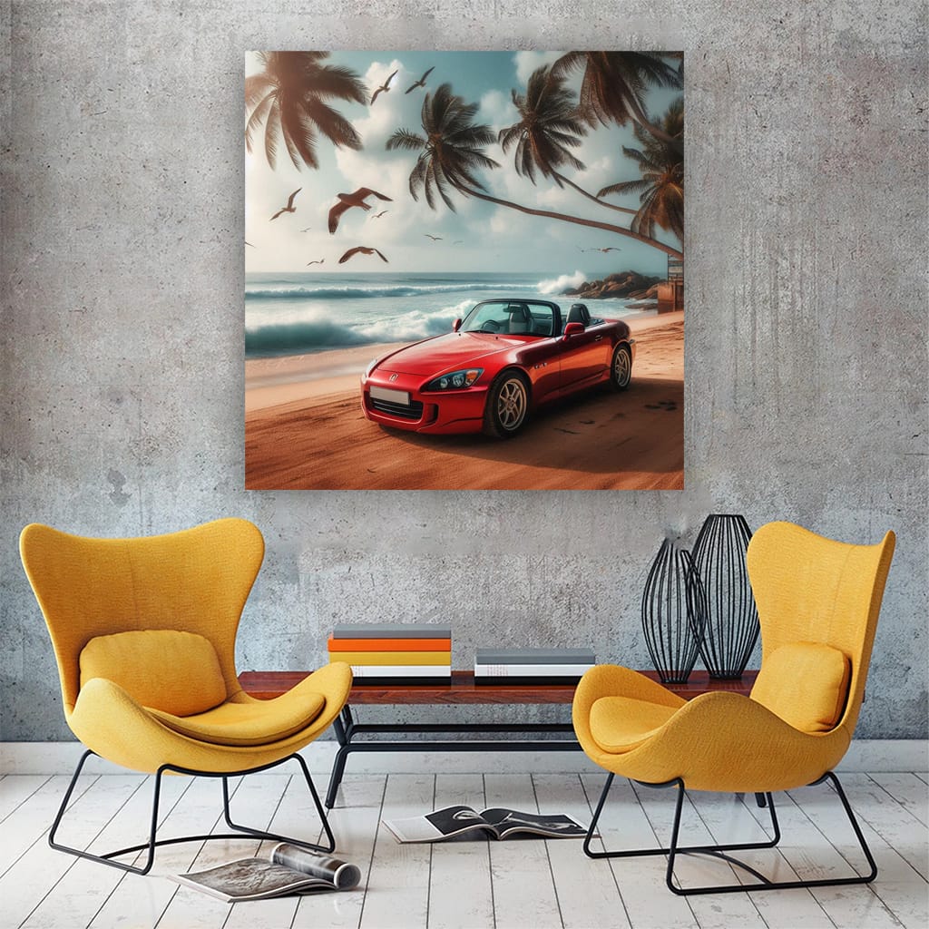 Honda S2000 on Beach - Sporty Elegance in Motion