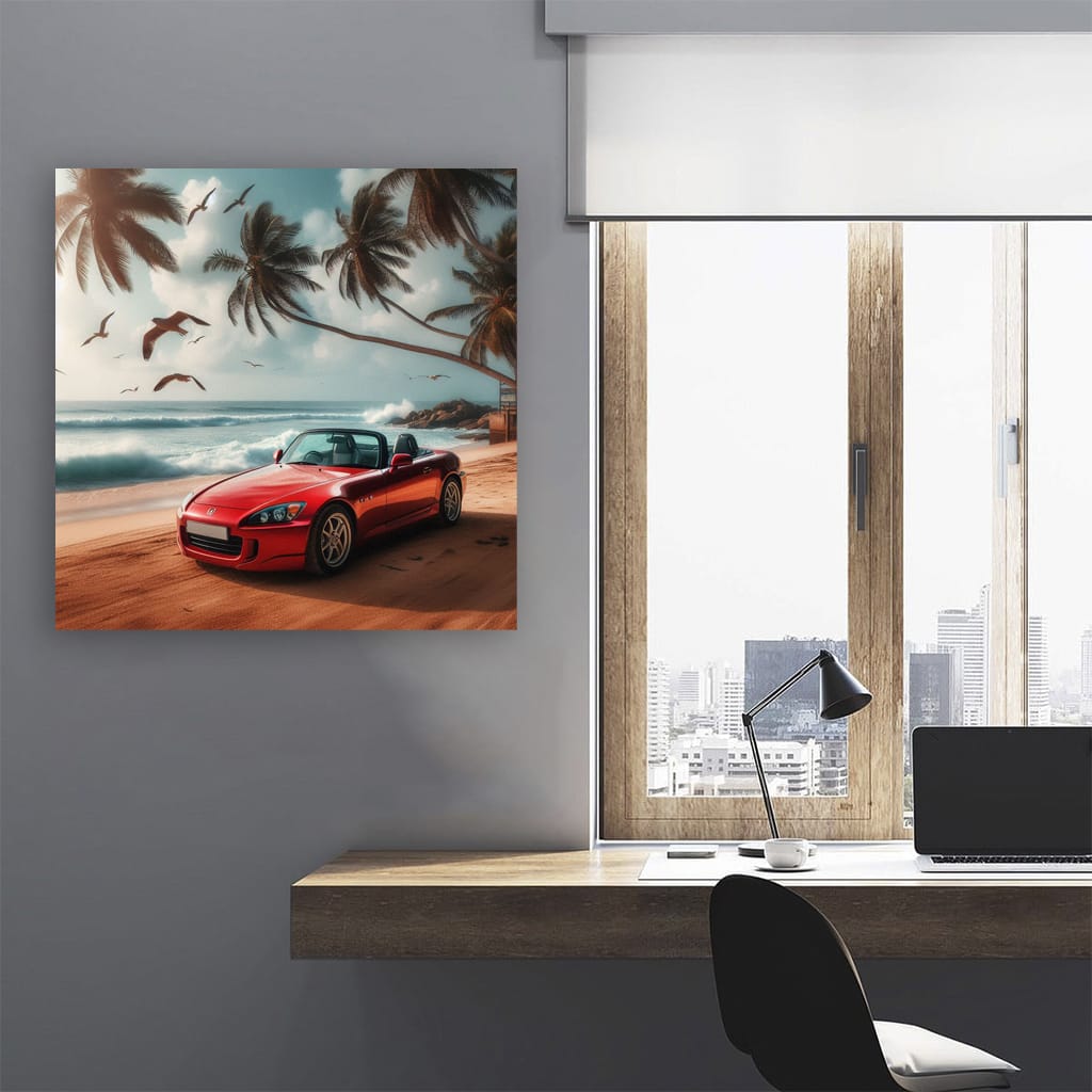 Honda S2000 on Beach - Sporty Elegance in Motion