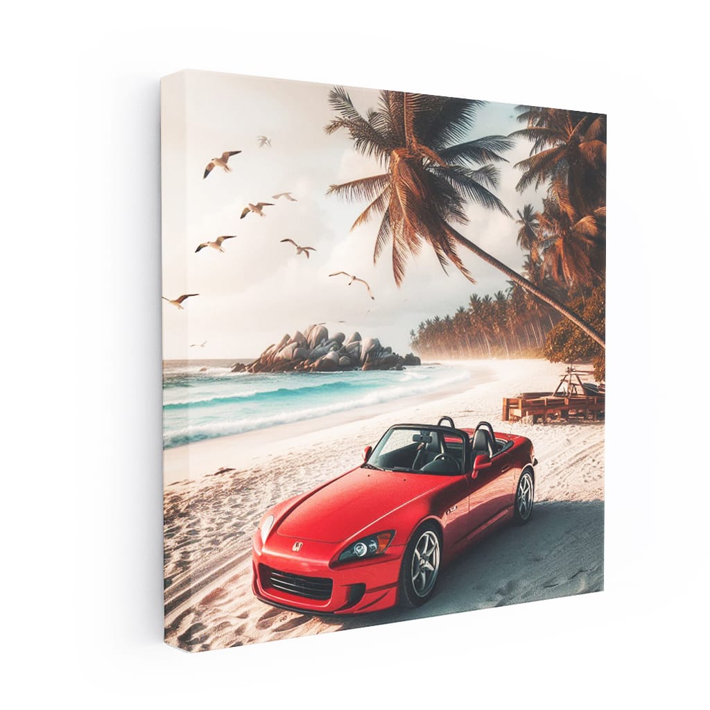 Honda S2000 On Beach Wall Art