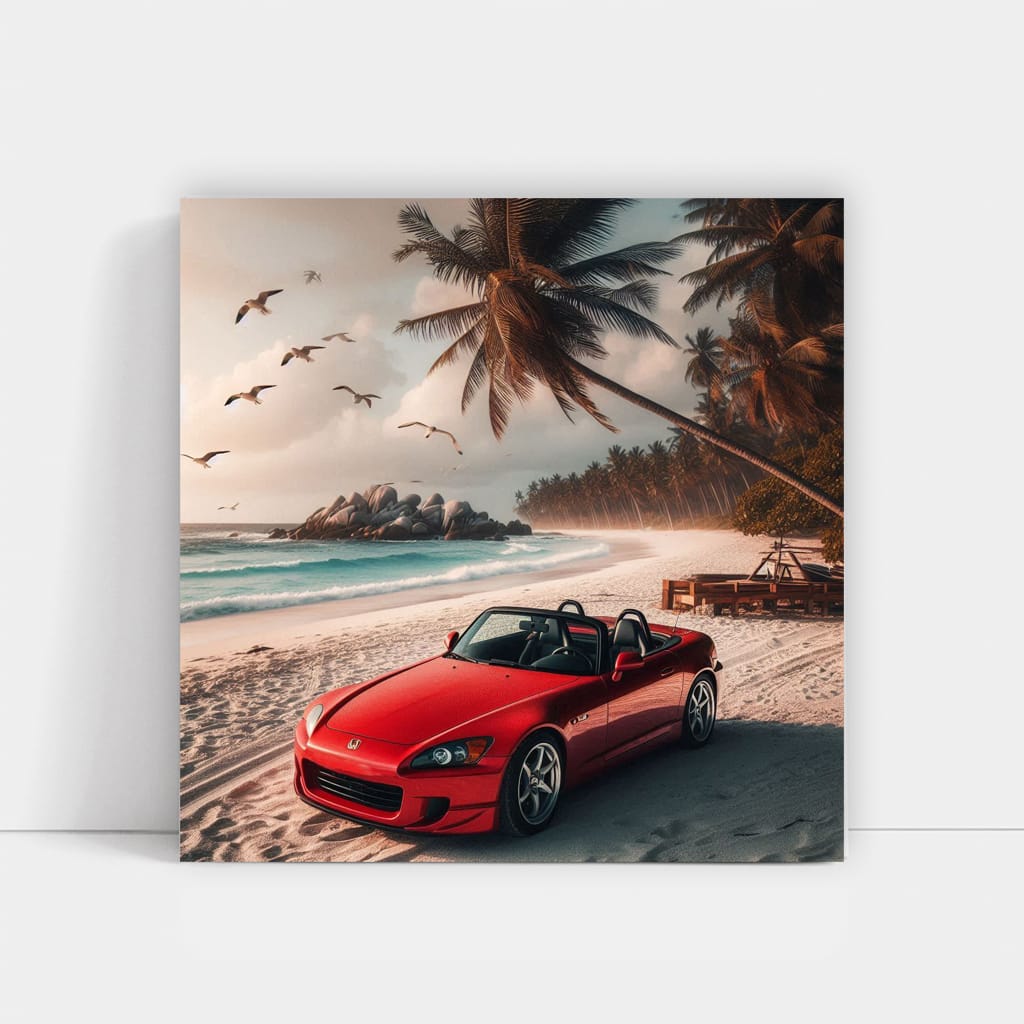 Honda S2000 On Beach Wall Art