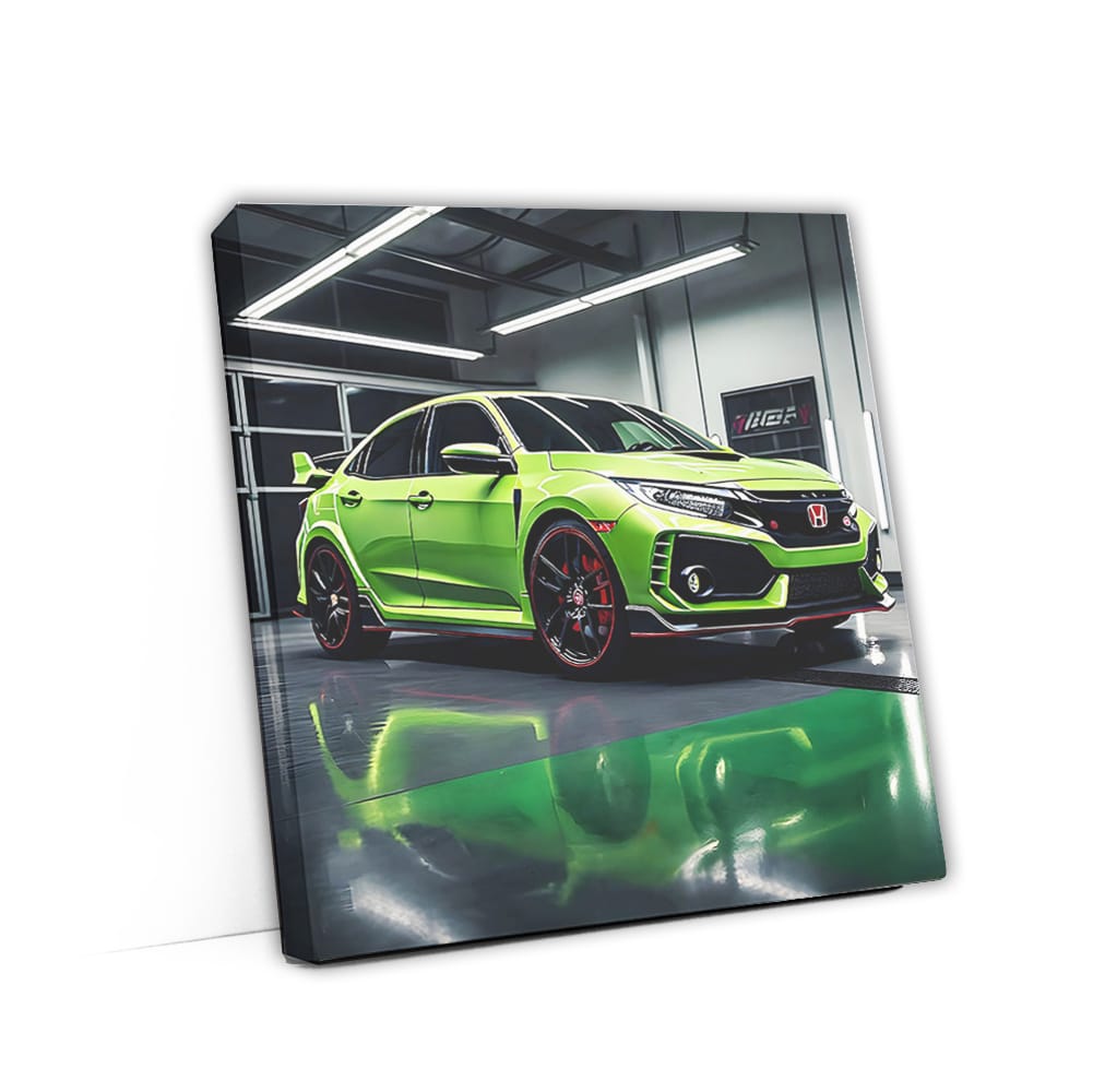 Honda Civic Type R in Green - Sleek Performance Machine