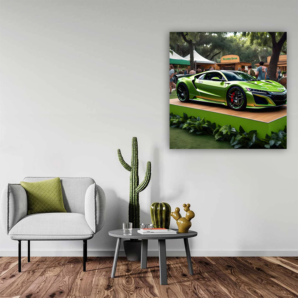 Honda NSX in Green at Fair - Sleek and Sporty