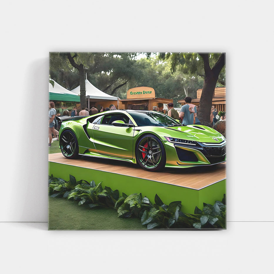 Honda NSX in Green at Fair - Sleek and Sporty