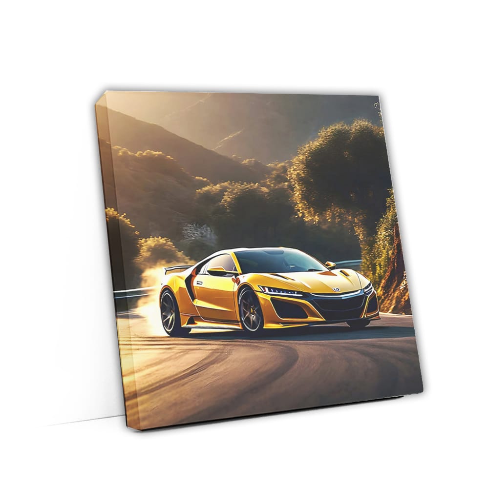 Yellow Honda NSX Drifting - Power Meets Precision