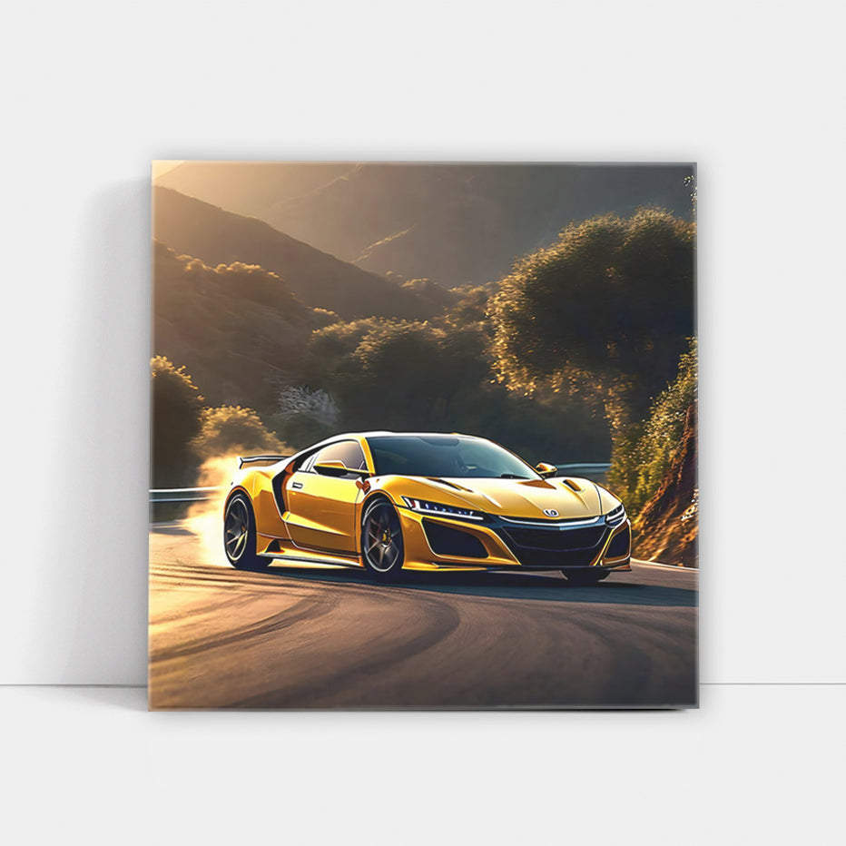 Yellow Honda NSX Drifting - Power Meets Precision