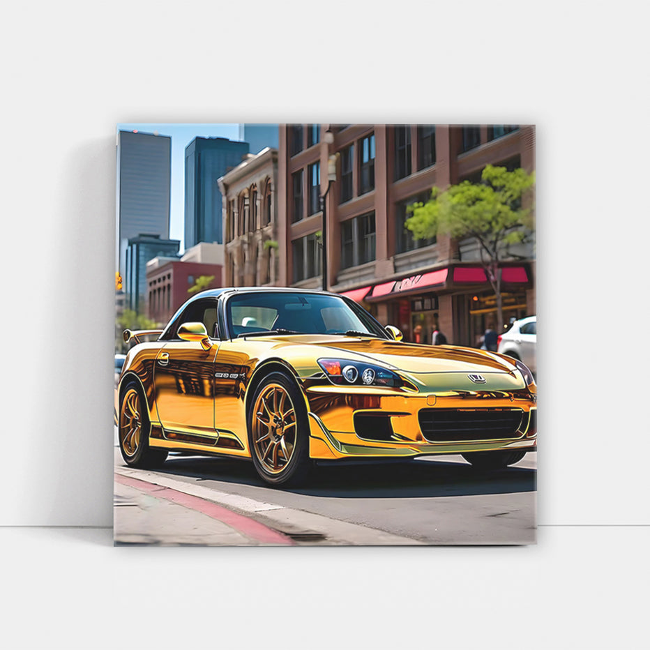Gold Honda S2000 in Denver, CO - Sporty Elegance on Wheels