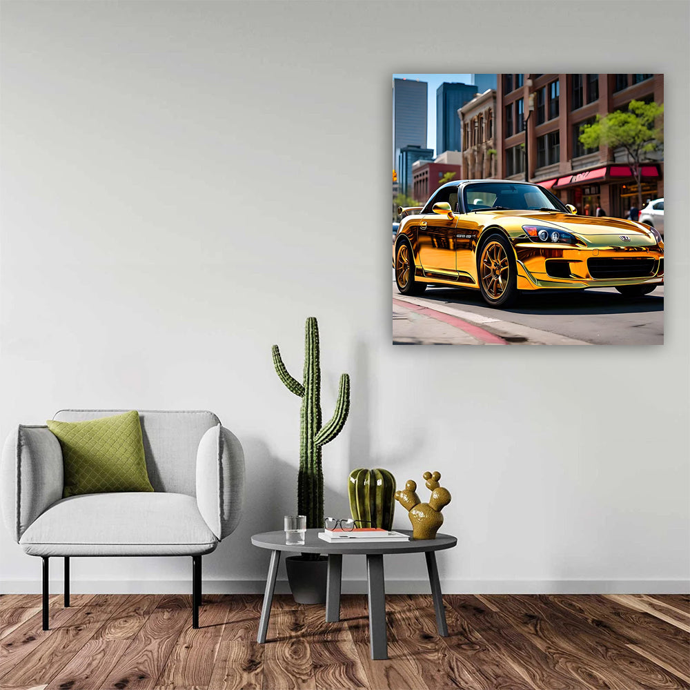 Gold Honda S2000 in Denver, CO - Sporty Elegance on Wheels
