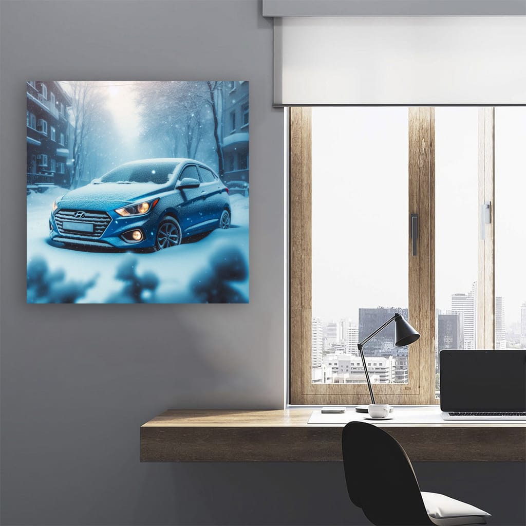 Hyundai Accent Winter Wall Art