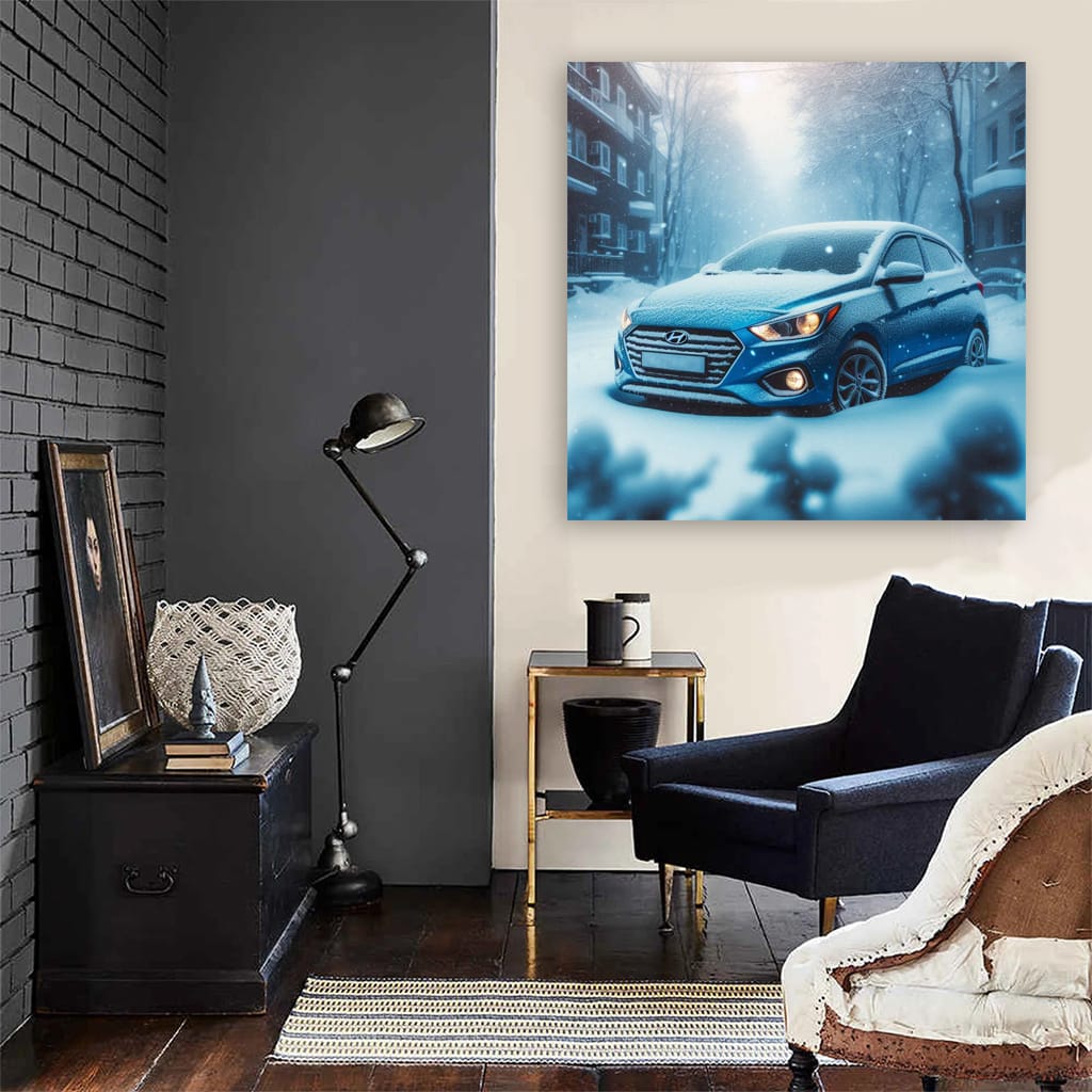 Hyundai Accent Winter Wall Art