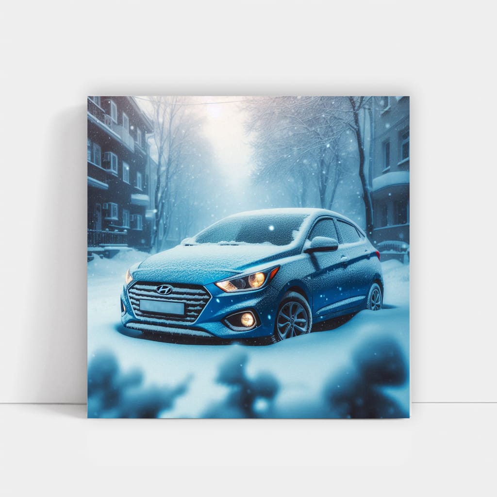 Hyundai Accent Winter Wall Art