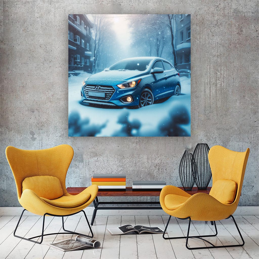 Hyundai Accent Winter Wall Art