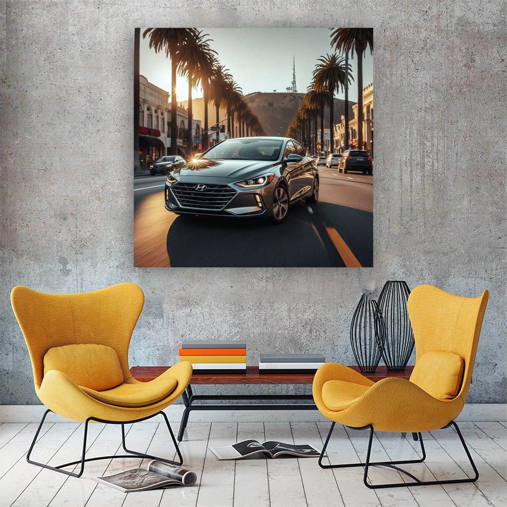 Hyundai Elantra Los Angel Wall Art