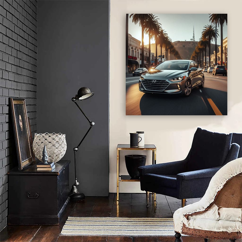 Hyundai Elantra Los Angel Wall Art